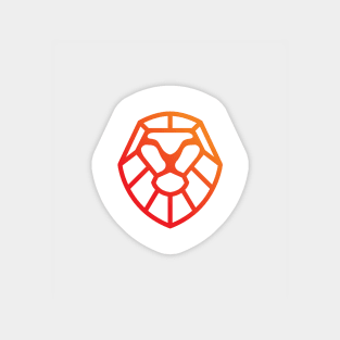geometric lion head icon design Sticker